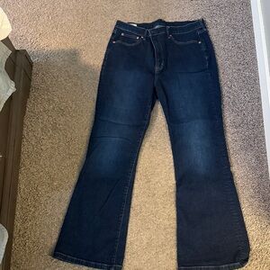 Women's Gap Dark Blue Flare Jeans - Classic Wide Leg Denim NWOT. Size 33 16